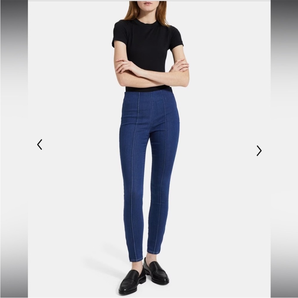 J Brand for Theory Stretch High Waist Skinny Pintuck Jeans